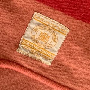 Authentic vintage Hudson Bay wool blanket